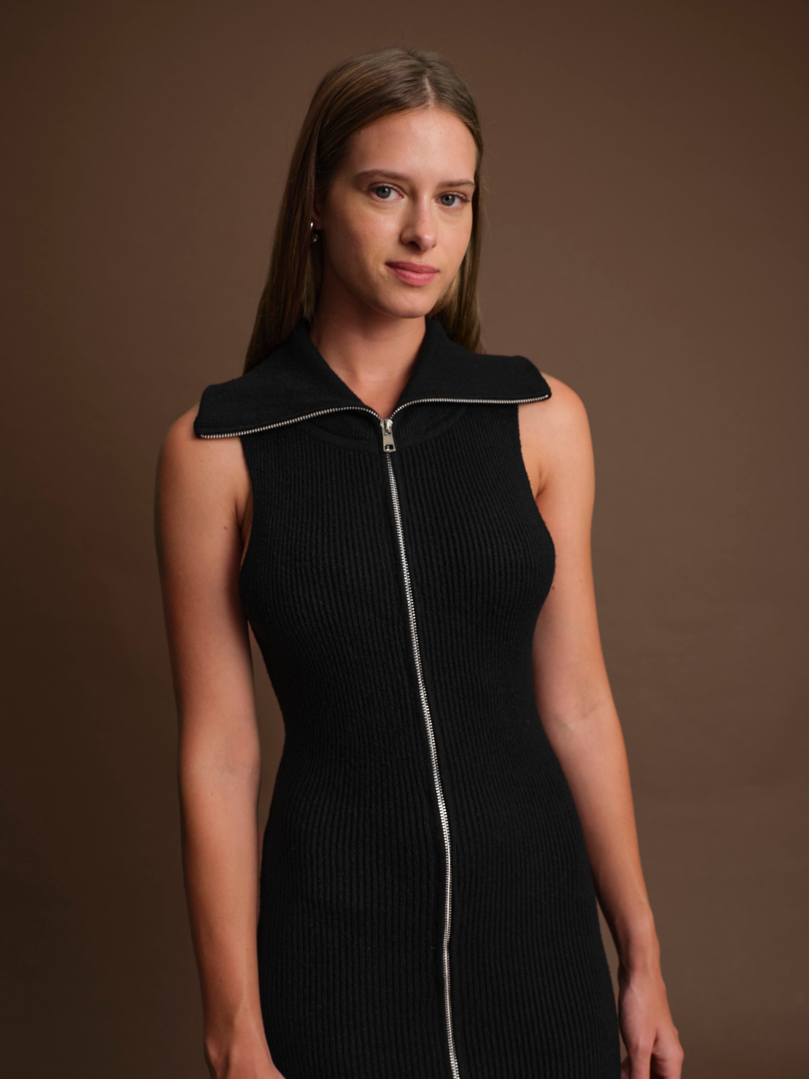 PAUL ZIP UP KNIT DRESS