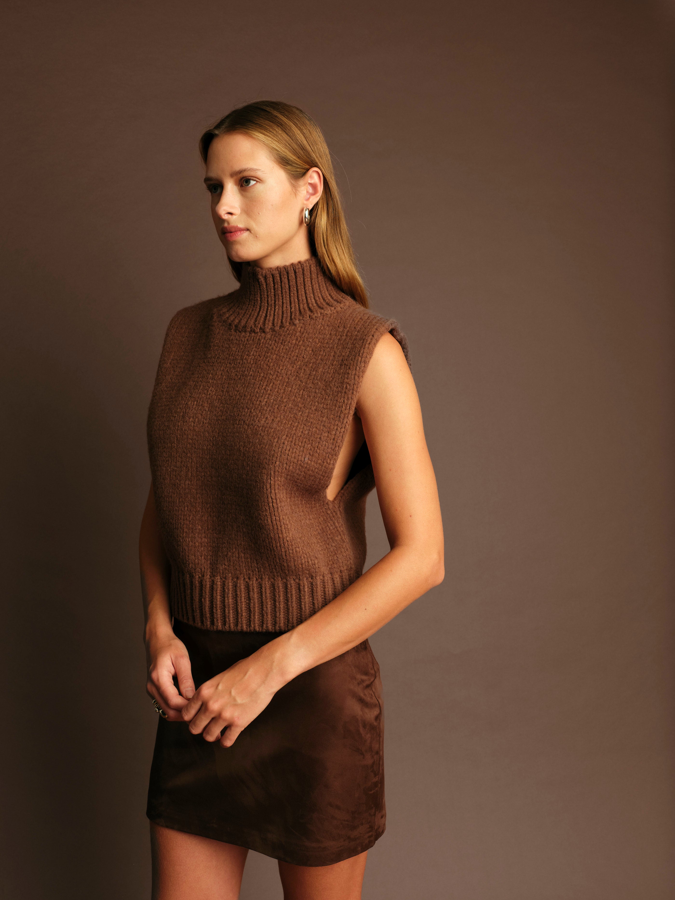 GEORGE TURTLENECK KNIT VEST