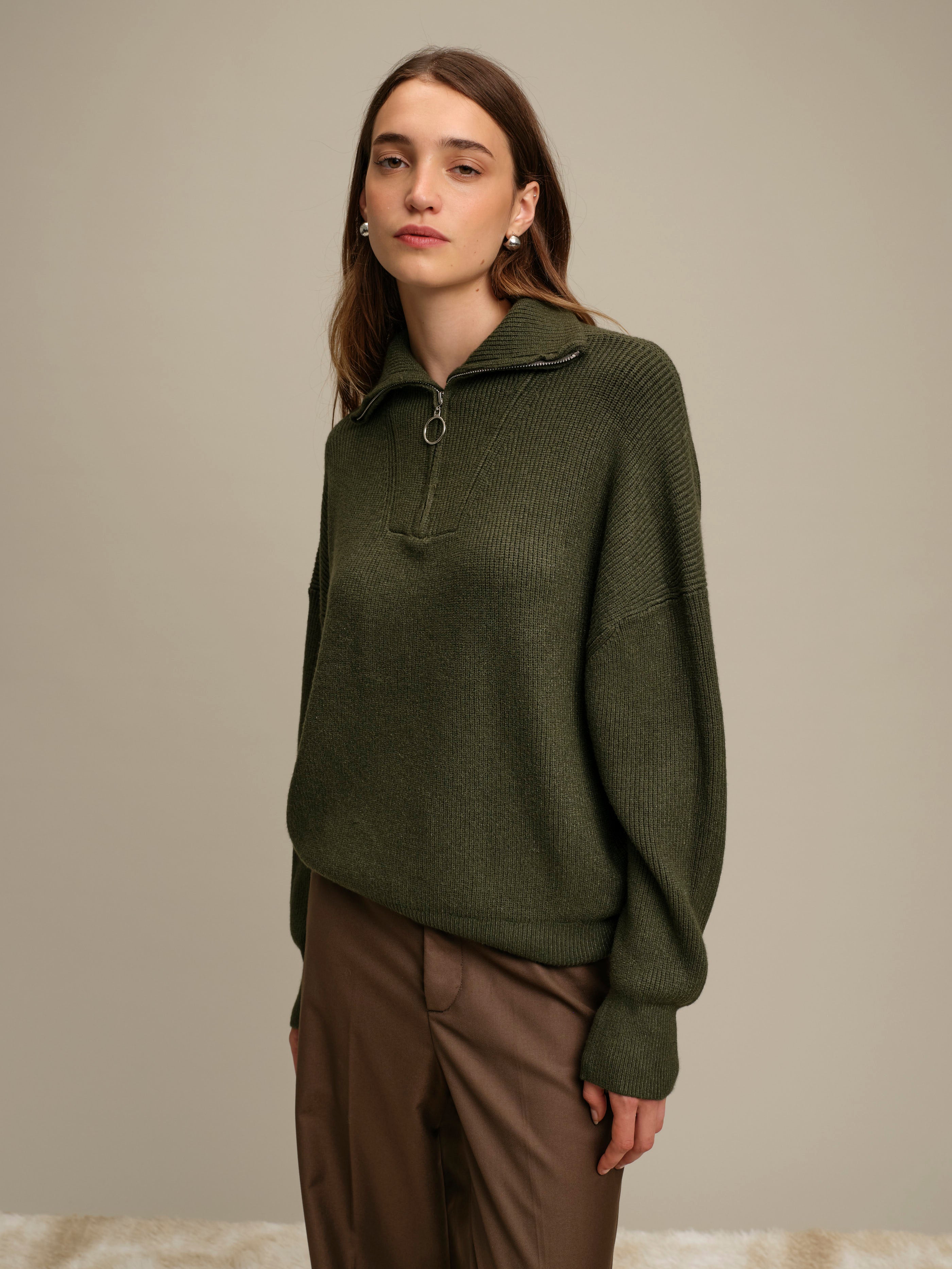 SPENCER HALF ZIP SWEATER