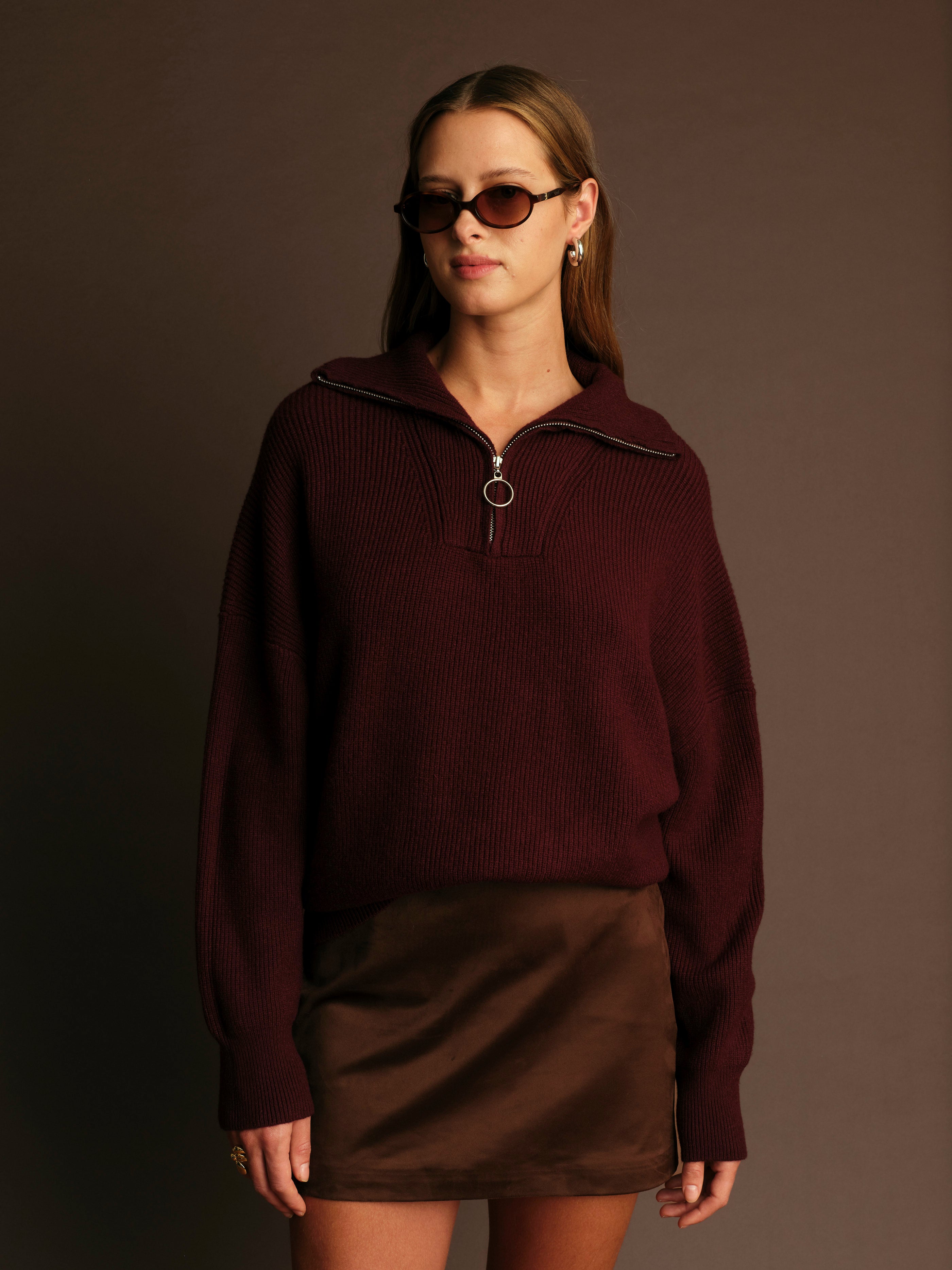 SPENCER HALF ZIP SWEATER