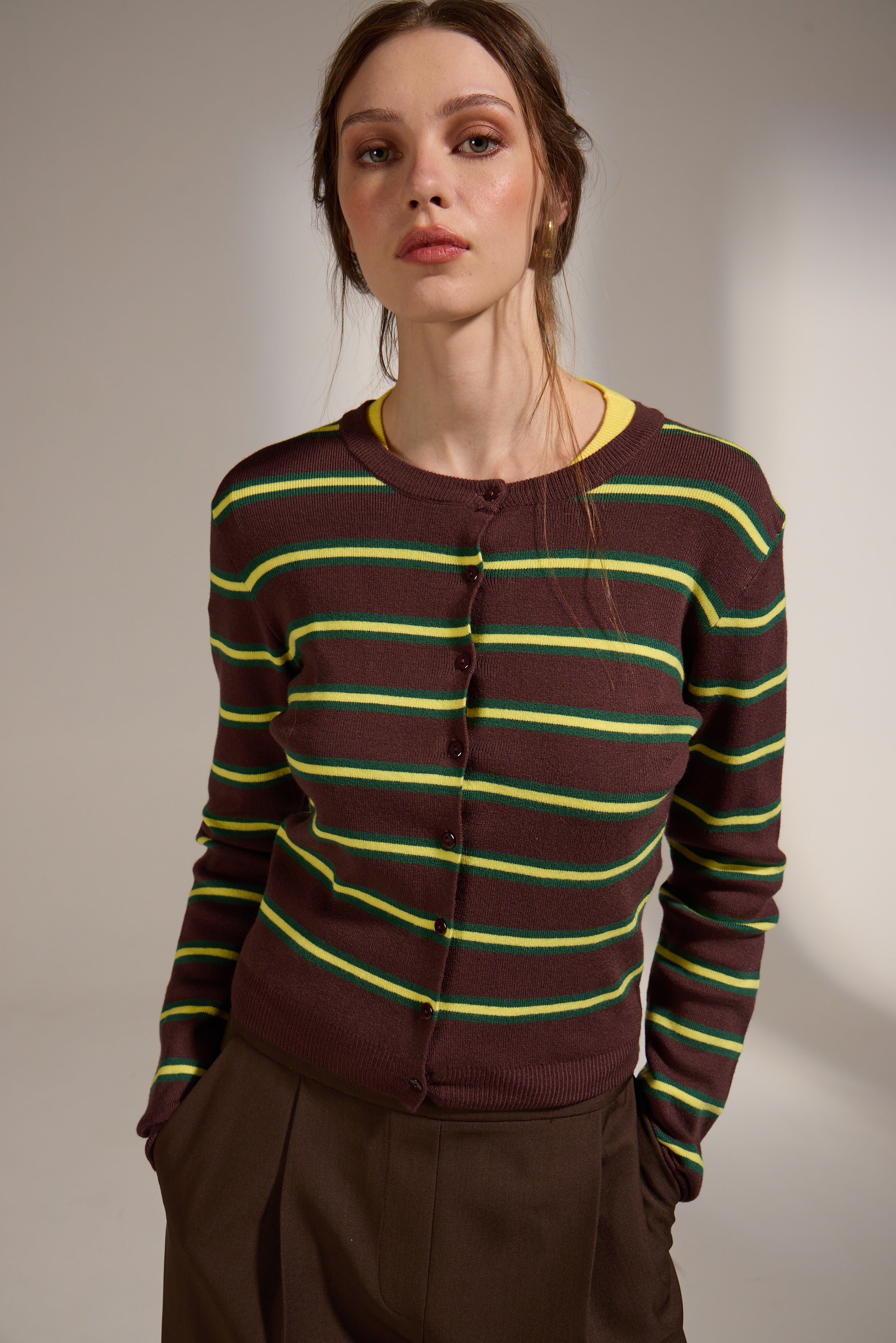 RAINBOW STRIPED CARDIGAN