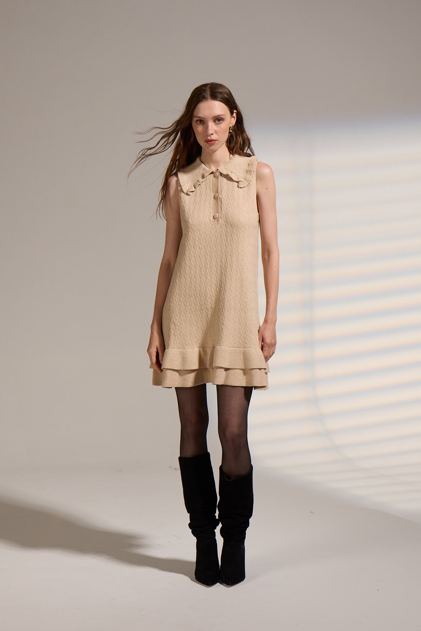 CAMEL KNIT DRESS