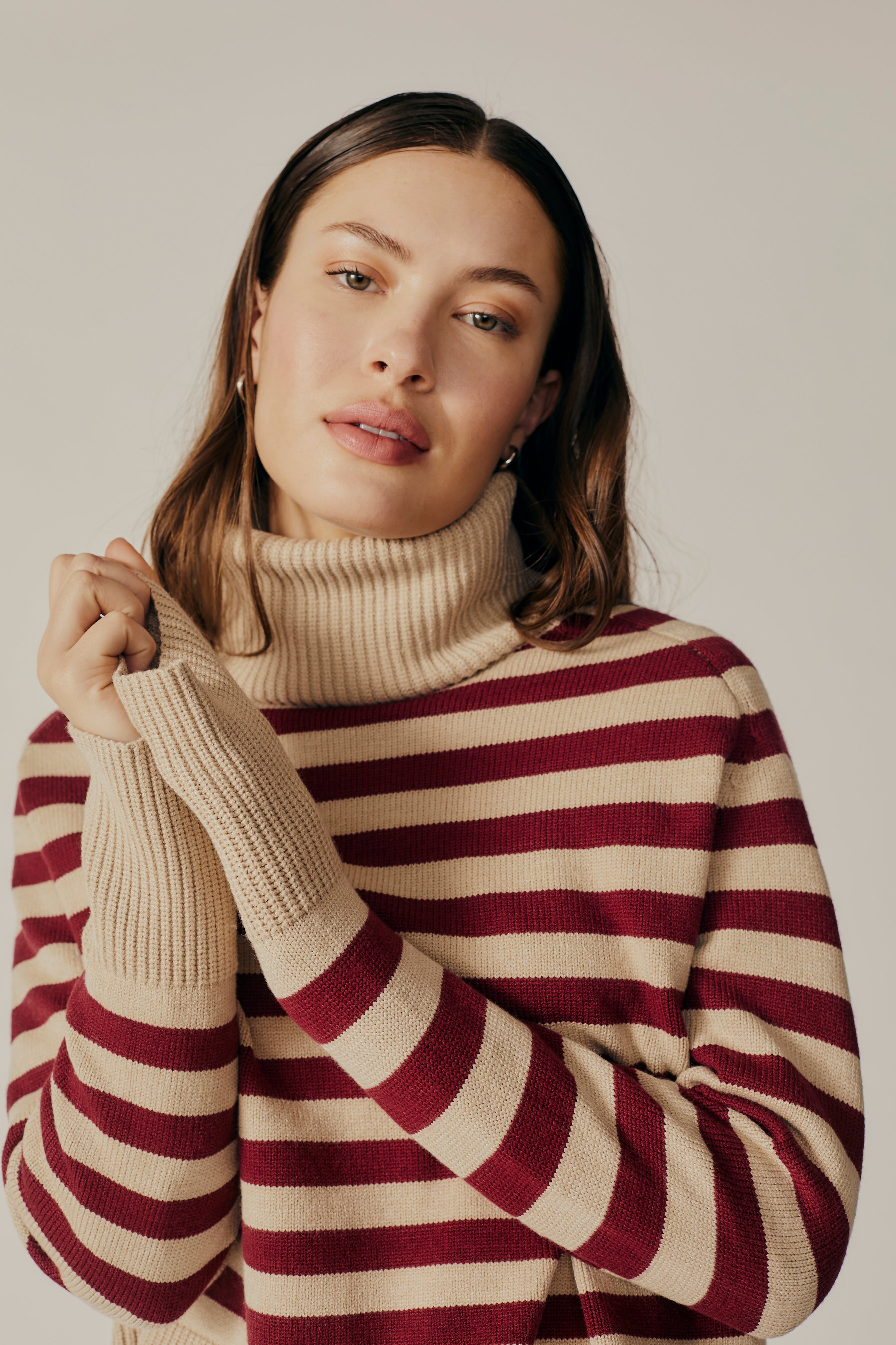 PUGLIESE STRIPED TURTLENECK SWEATER