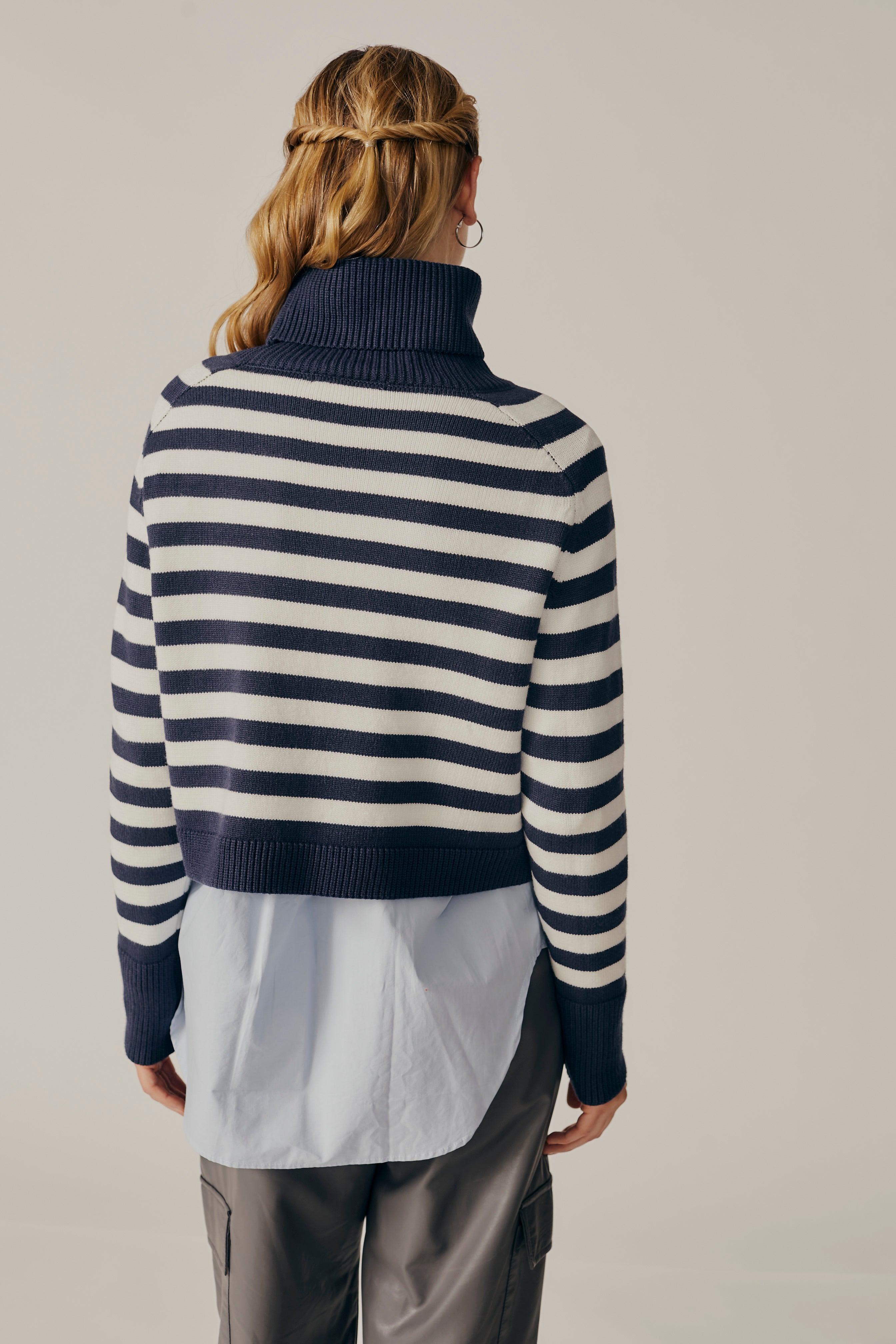 PUGLIESE STRIPED TURTLENECK SWEATER