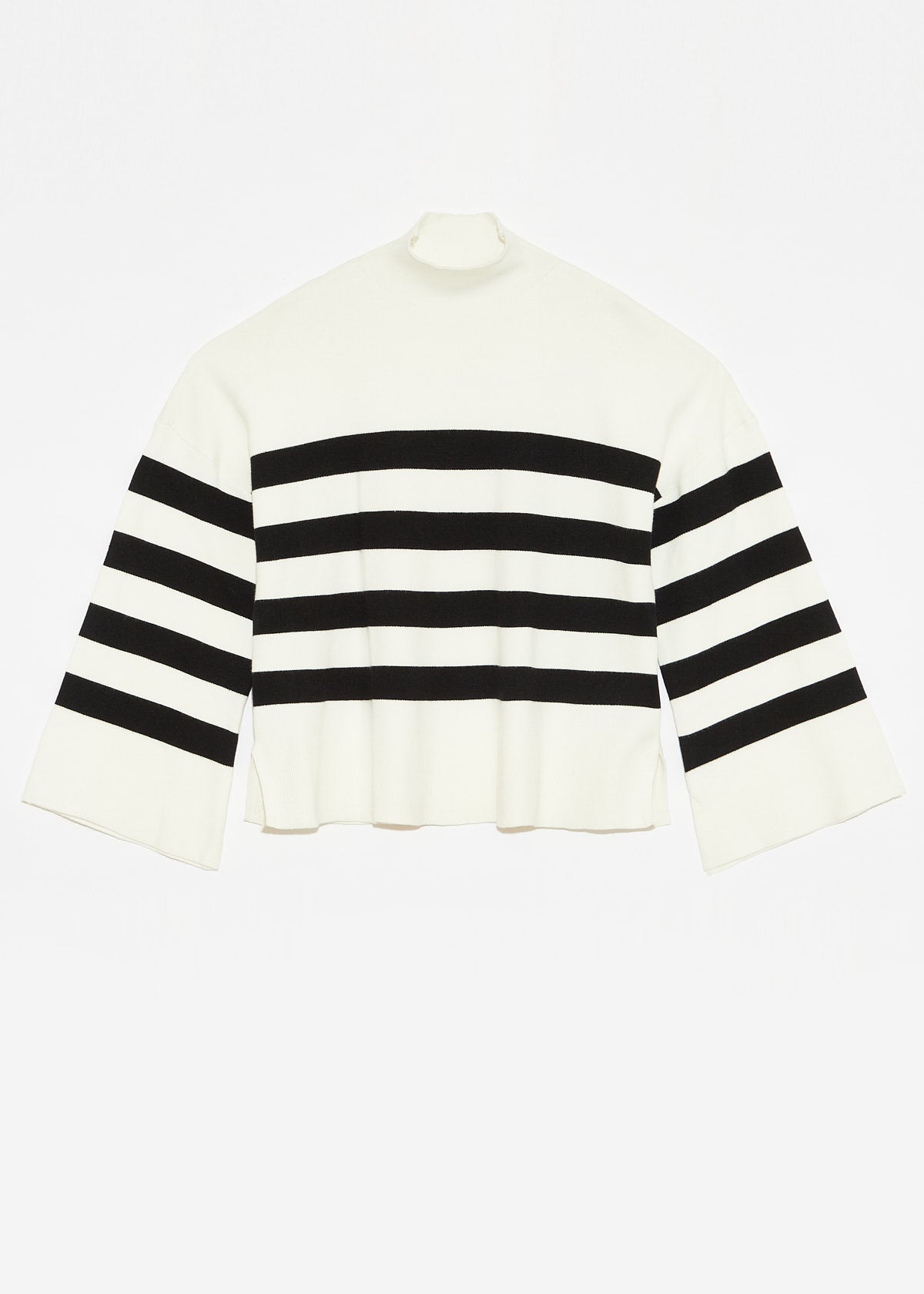 CLIVIA STRIPED TURTLENECK SWEATER