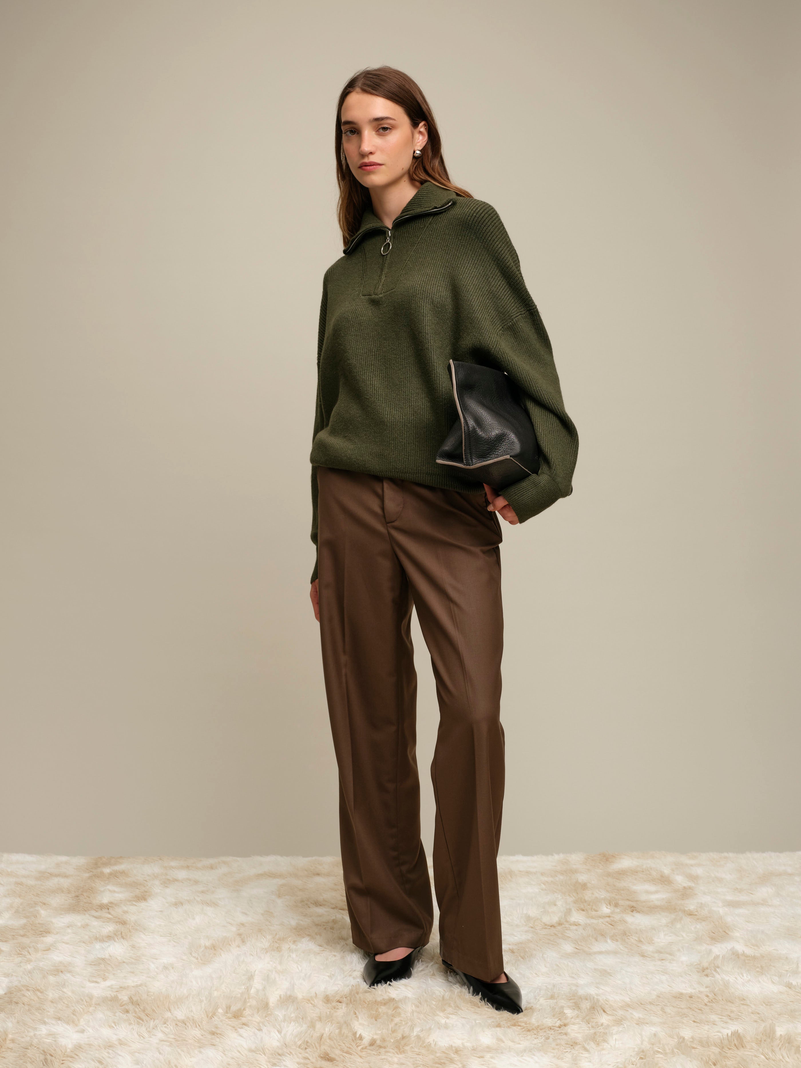 SPENCER HALF ZIP SWEATER