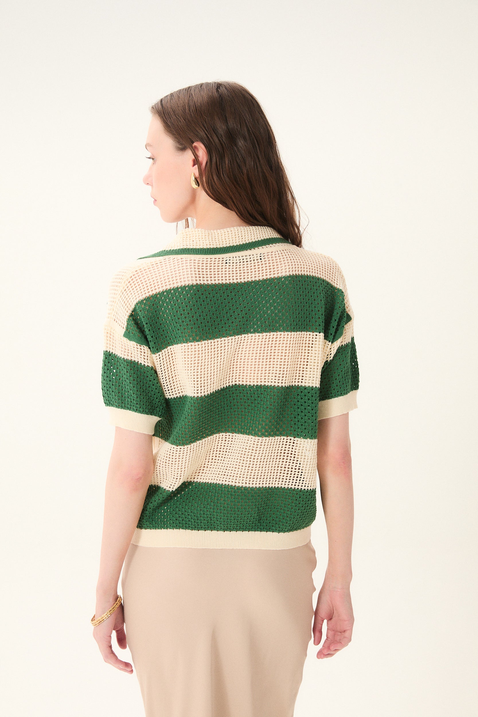 CHIOS KNIT POLO TOP