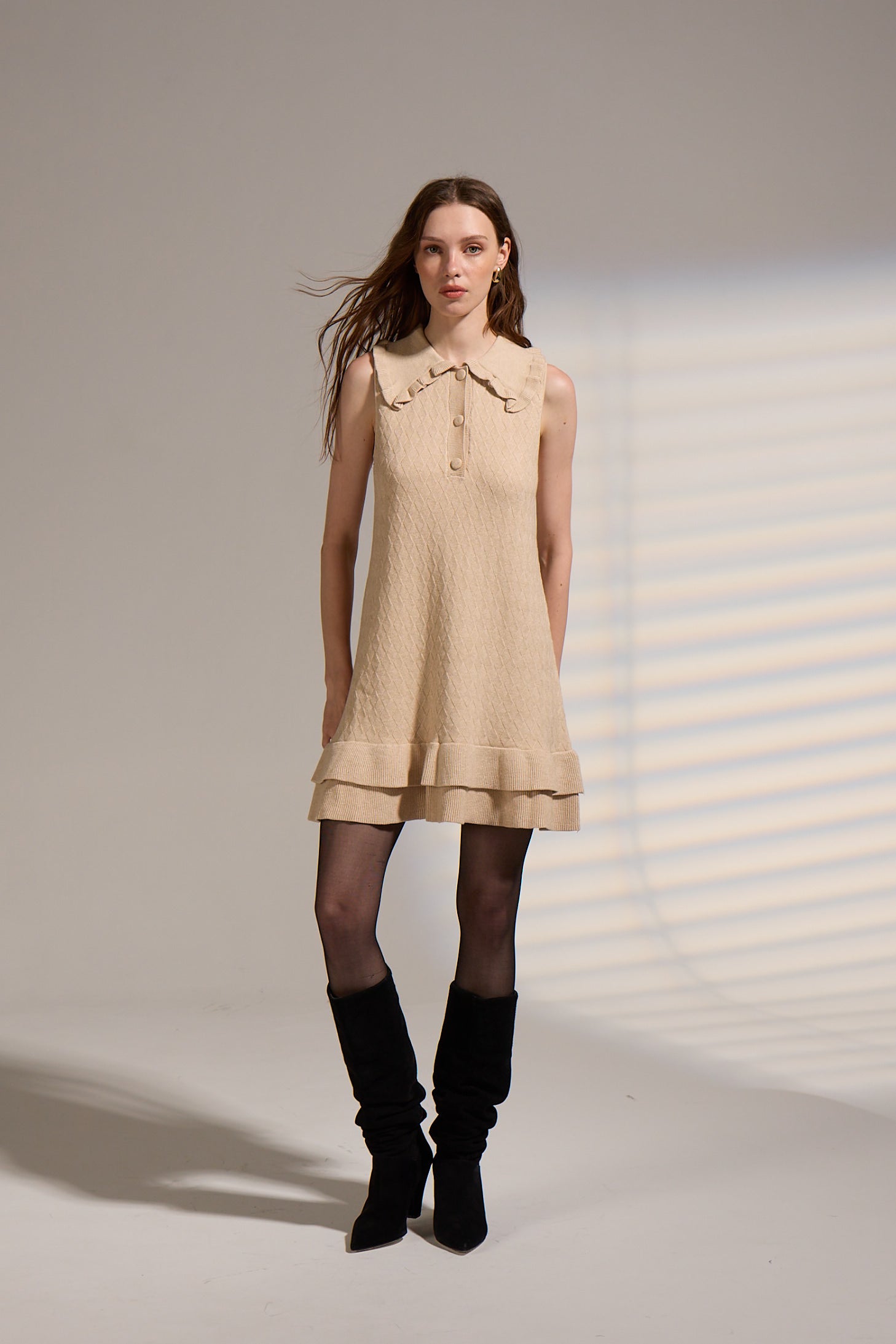 CAMEL KNIT DRESS