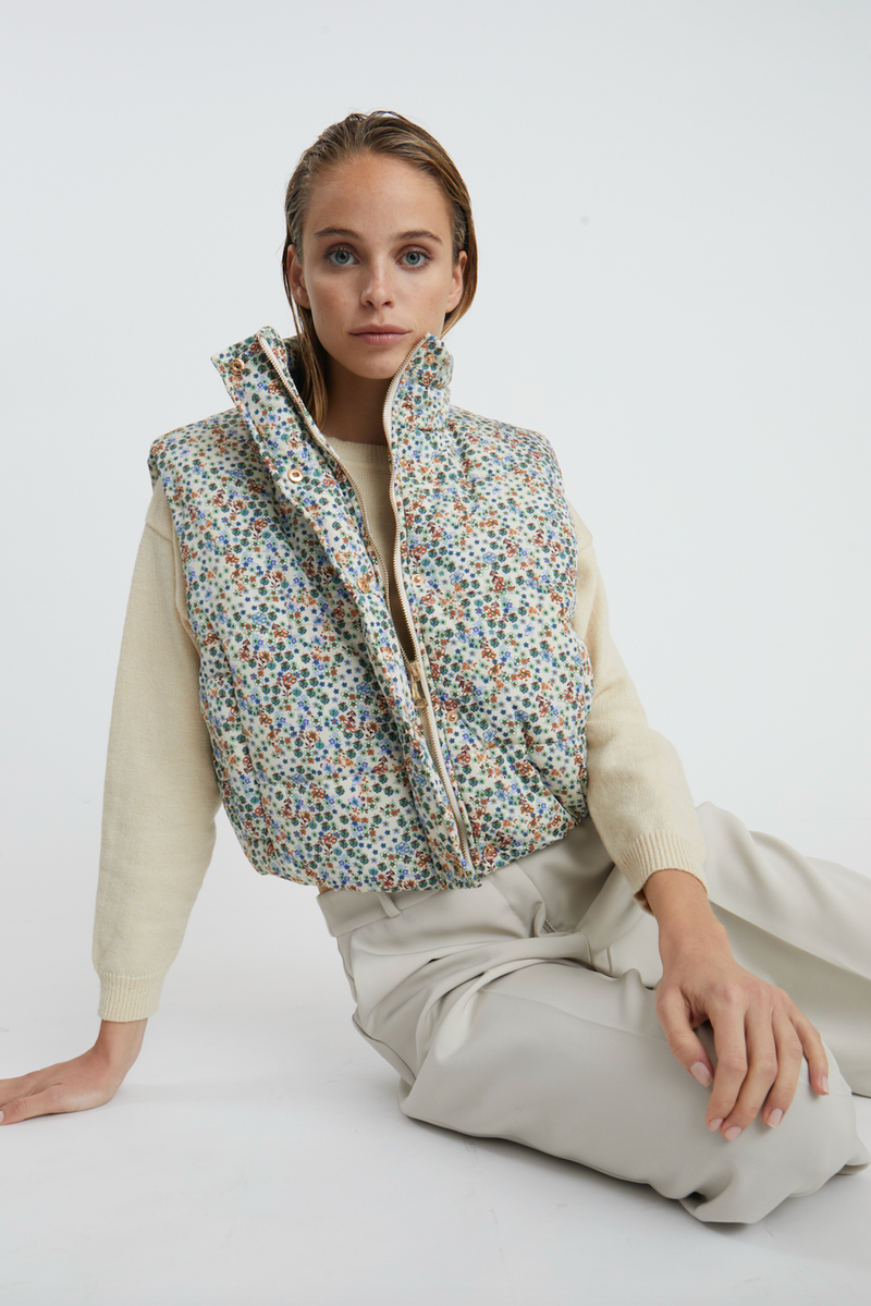 Styx Printed Puffer Gilet